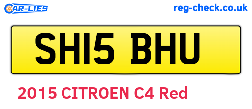 SH15BHU are the vehicle registration plates.