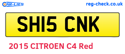 SH15CNK are the vehicle registration plates.