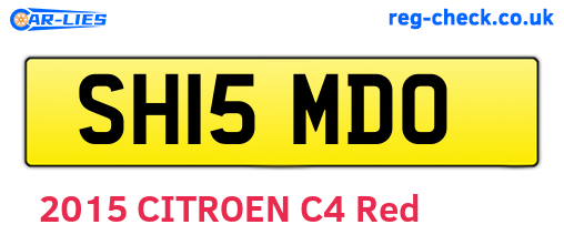 SH15MDO are the vehicle registration plates.