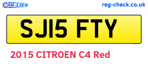 SJ15FTY are the vehicle registration plates.