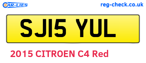 SJ15YUL are the vehicle registration plates.