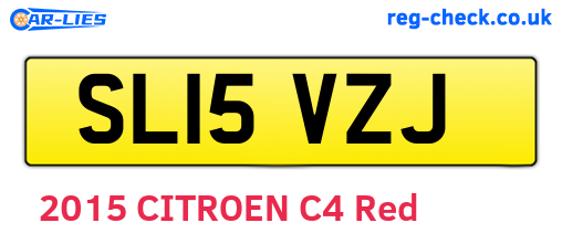 SL15VZJ are the vehicle registration plates.