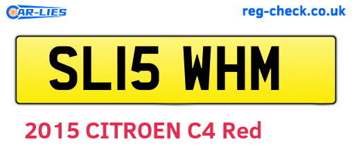 SL15WHM are the vehicle registration plates.