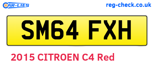 SM64FXH are the vehicle registration plates.