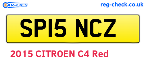 SP15NCZ are the vehicle registration plates.