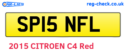 SP15NFL are the vehicle registration plates.