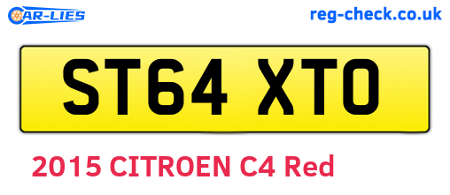 ST64XTO are the vehicle registration plates.