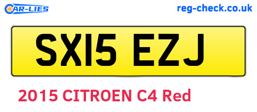 SX15EZJ are the vehicle registration plates.