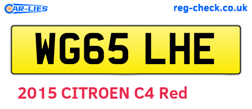 WG65LHE are the vehicle registration plates.