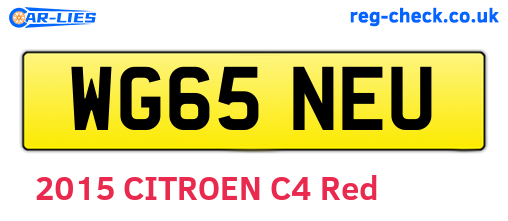 WG65NEU are the vehicle registration plates.