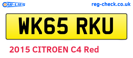 WK65RKU are the vehicle registration plates.