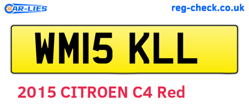 WM15KLL are the vehicle registration plates.