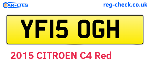 YF15OGH are the vehicle registration plates.