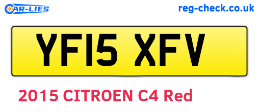 YF15XFV are the vehicle registration plates.