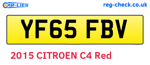 YF65FBV are the vehicle registration plates.