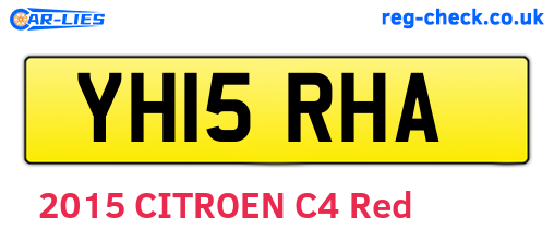 YH15RHA are the vehicle registration plates.
