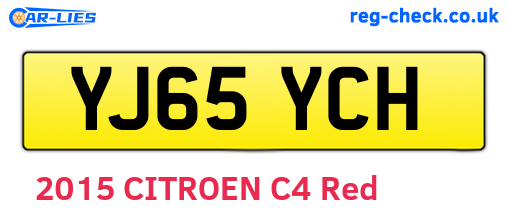 YJ65YCH are the vehicle registration plates.