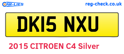 DK15NXU are the vehicle registration plates.