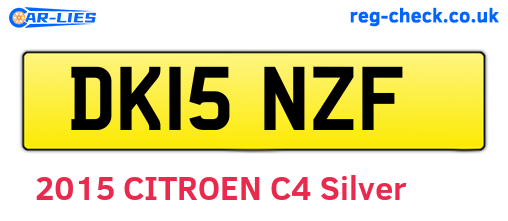 DK15NZF are the vehicle registration plates.