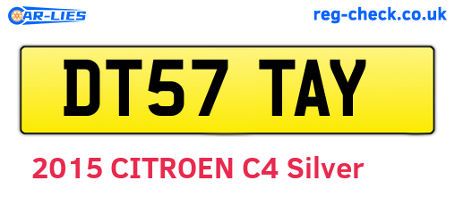 DT57TAY are the vehicle registration plates.