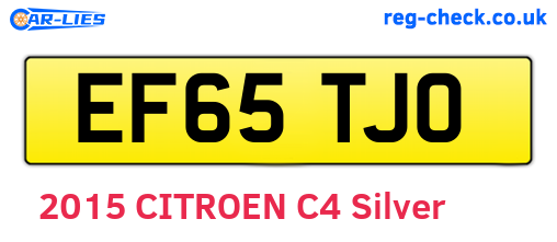 EF65TJO are the vehicle registration plates.