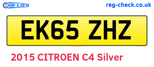 EK65ZHZ are the vehicle registration plates.