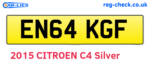 EN64KGF are the vehicle registration plates.