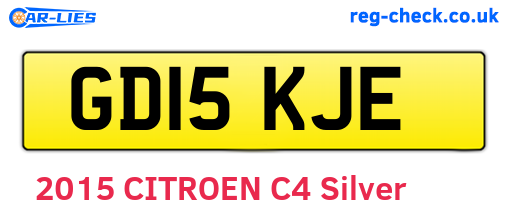 GD15KJE are the vehicle registration plates.