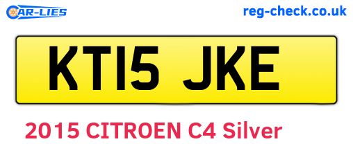 KT15JKE are the vehicle registration plates.
