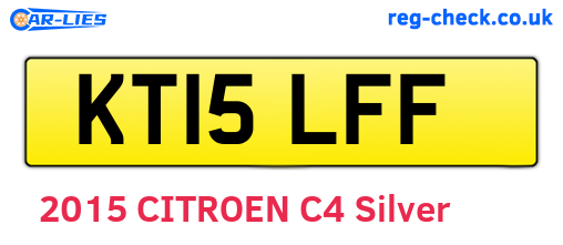 KT15LFF are the vehicle registration plates.