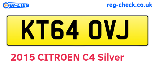KT64OVJ are the vehicle registration plates.