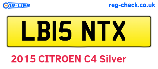 LB15NTX are the vehicle registration plates.