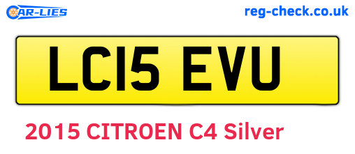 LC15EVU are the vehicle registration plates.