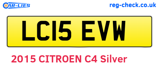 LC15EVW are the vehicle registration plates.