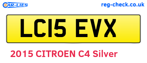 LC15EVX are the vehicle registration plates.