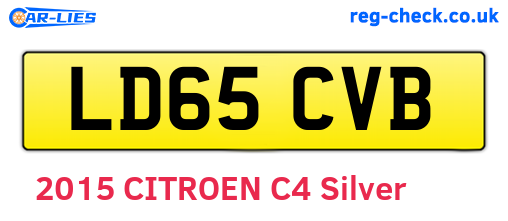 LD65CVB are the vehicle registration plates.