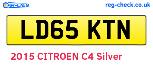 LD65KTN are the vehicle registration plates.