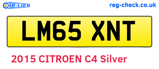 LM65XNT are the vehicle registration plates.