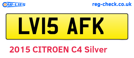 LV15AFK are the vehicle registration plates.