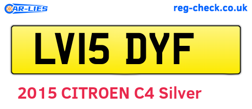 LV15DYF are the vehicle registration plates.