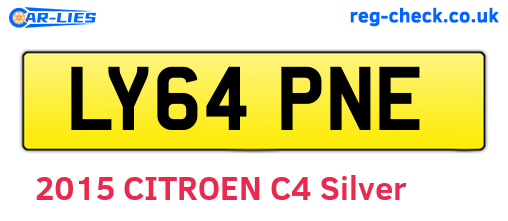 LY64PNE are the vehicle registration plates.