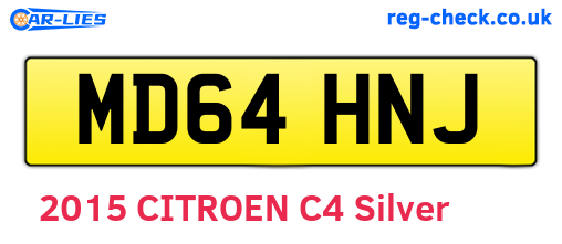 MD64HNJ are the vehicle registration plates.