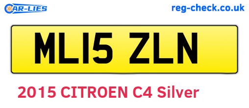 ML15ZLN are the vehicle registration plates.