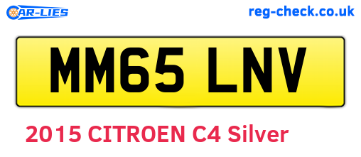 MM65LNV are the vehicle registration plates.