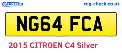 NG64FCA are the vehicle registration plates.