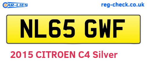 NL65GWF are the vehicle registration plates.
