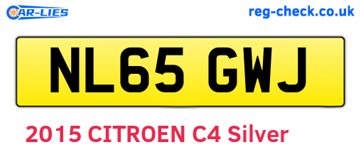 NL65GWJ are the vehicle registration plates.