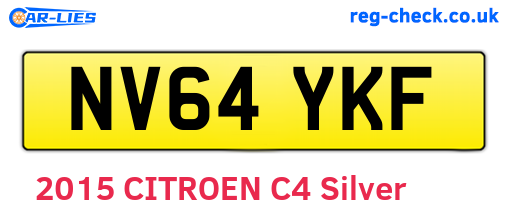 NV64YKF are the vehicle registration plates.