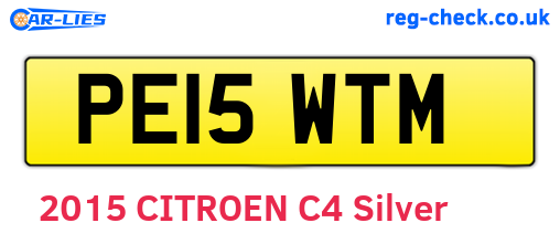 PE15WTM are the vehicle registration plates.