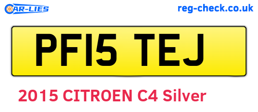 PF15TEJ are the vehicle registration plates.